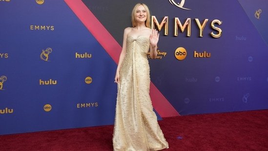 Dakota Fanning arrives at the 76th Primetime Emmy Awards. (Jae C. Hong/Invision/AP) Dakota Fanning arrives at the 76th Primetime Emmy Awards. (Jae C. Hong/Invision/AP)
