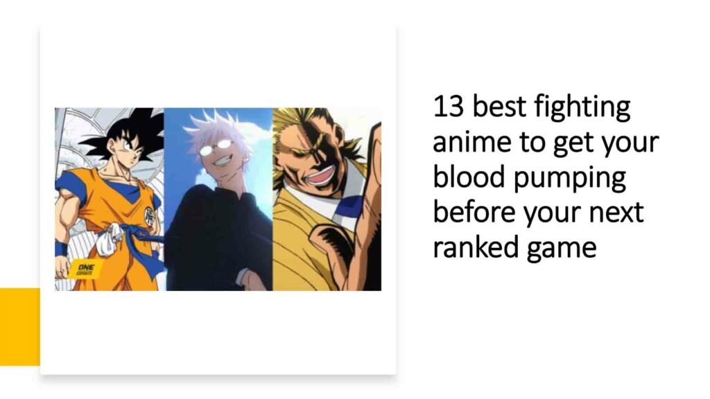 Jujutsu Kaisen chapter 270 release date, where to read Goku, Satoru Gojo, and All Might are featured in the 13 best fighting anime to get your blood pumping before your next ONE Esports ranked match.